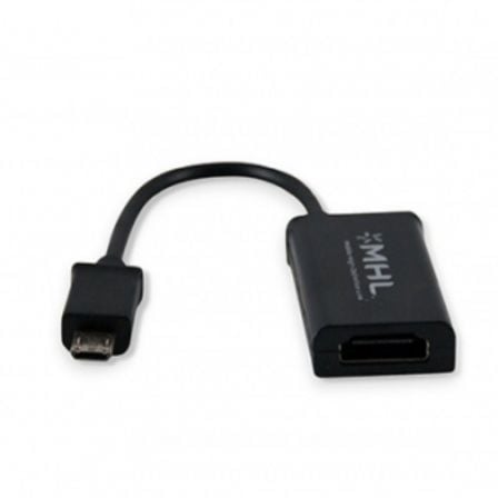 --Cable MHL 11 Pines 3GO CMHL11 HDMI Macho - MicroUSB Macho/ Negro-