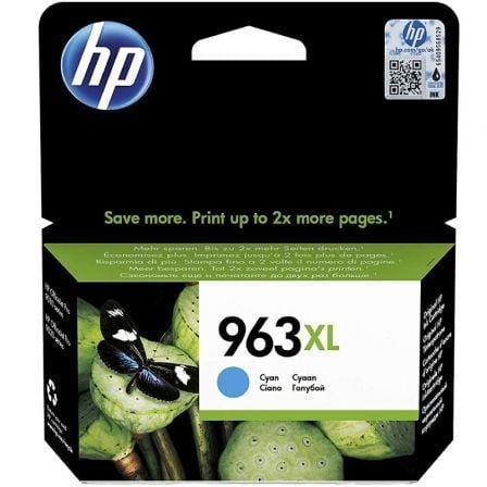 --Cartucho de Tinta Original HP nº963 XL Alta Capacidad/ Cian-