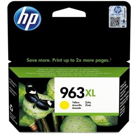 --Cartucho de Tinta Original HP nº963 XL Alta Capacidad/ Amarillo-
