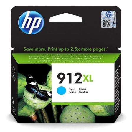--Cartucho de Tinta Original HP nº912 XL Alta Capacidad/ Cian-