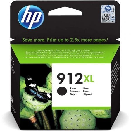 --Cartucho de Tinta Original HP nº912 XL Alta Capacidad/ Negro-