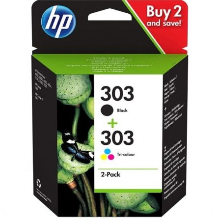 --Cartucho de Tinta Original HP nº303 Multipack/ Negro/ Tricolor-