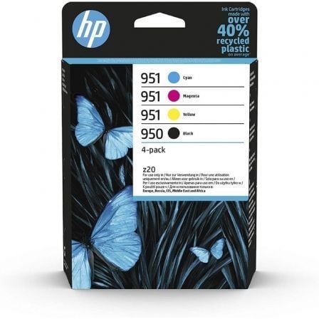 --Cartucho de Tinta Original HP nº950 + nº951 Cian/ Magenta/ Amarillo/ Negro-