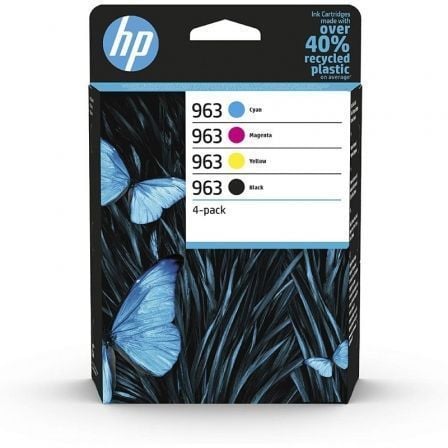 --Cartucho de Tinta Original HP nº963 Multipack/ Cian/ Magenta/ Amarillo/ Negro-