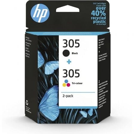 --Cartucho de Tinta Original HP nº305 Multipack/ Negro/ Tricolor-