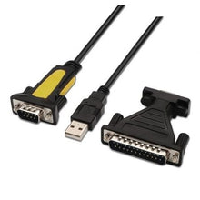 --Cable Conversor impresora Aisens A104-0039/ USB Macho - DB9 Macho/ 1.8m/ Negro-