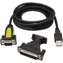 -1-Cable Conversor impresora Aisens A104-0039/ USB Macho - DB9 Macho/ 1.8m/ Negro-1