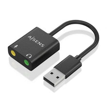 --Tarjeta de Sonido Aisens A106-0769/ USB Macho - 2xJack 3.5 Hembra-