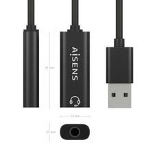 -2-Tarjeta de Sonido Aisens A106-0770/ USB Macho - Jack 3.5 Hembra-2