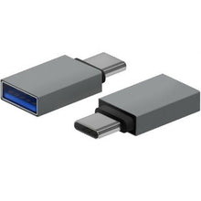 --Adaptador USB 3.2 Aisens A108-0718/ USB Hembra - USB Tipo-C Macho/ Gris-