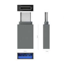 -2-Adaptador USB 3.2 Aisens A108-0718/ USB Hembra - USB Tipo-C Macho/ Gris-2
