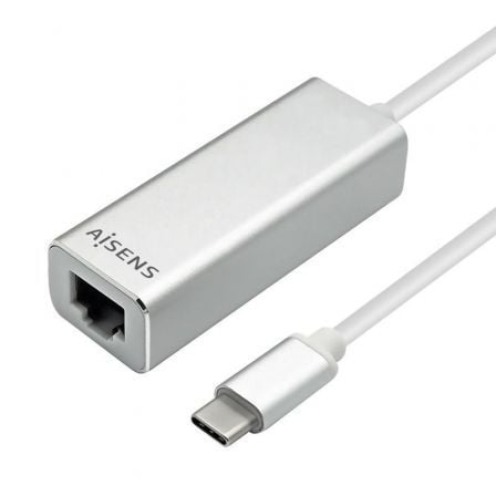 --Adaptador USB Tipo-C - RJ45 Aisens A109-0341/ 1000Mbps-