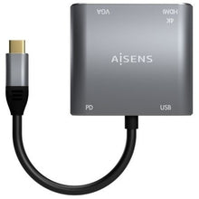 -2-Conversor Aisens A109-0626/ HDMI Hembra - VGA Hembra - USB Tipo-C Macho - USB Hembra - USB Tipo-C Hembra/ 15cm/ Gris-2