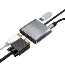 -3-Conversor Aisens A109-0626/ HDMI Hembra - VGA Hembra - USB Tipo-C Macho - USB Hembra - USB Tipo-C Hembra/ 15cm/ Gris-3