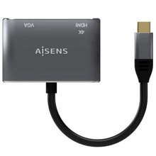-1-Conversor Aisens A109-0627/ HDMI Hembra - VGA Hembra - USB Tipo-C Macho/ 15cm/ Gris-1