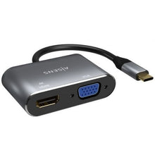 -2-Conversor Aisens A109-0627/ HDMI Hembra - VGA Hembra - USB Tipo-C Macho/ 15cm/ Gris-2