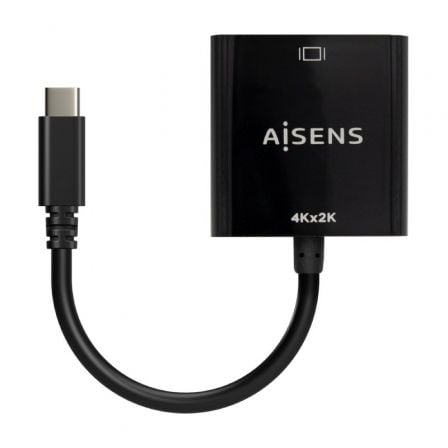 --Conversor HDMI 4K 30Hz Aisens A109-0684/ HDMI Hembra - USB Tipo-C Macho/ 15cm/ Negro-