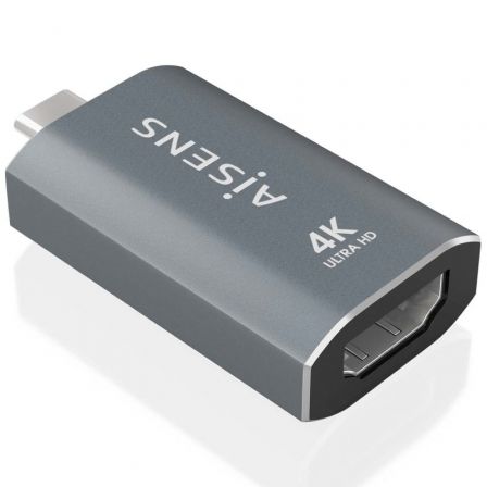 --Adaptador USB Tipo-C Aisens A109-0862/ USB Tipo-C Macho/ HDMI 4K Hembra-