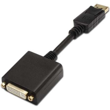 --Cable Conversor Aisens A125-0133/ DisplayPort Macho - DVI Hembra/ 15cm/ Negro-