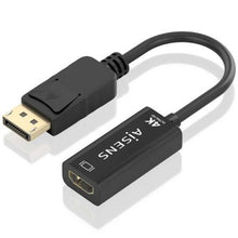 -1-Cable Conversor Aisens A125-0905/ DisplayPort Macho - HDMI Hembra/ 15cm/ Negro-1