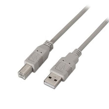 --Cable USB 2.0 Impresora Aisens A101-0004/ USB Tipo-B Macho - USB Macho/ 4.5m/ Beige-