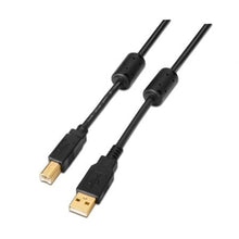 --Cable USB 2.0 Impresora Aisens A101-0009/ USB Tipo-B Macho - USB Macho/ 2m/ Negro-