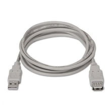 -1-Cable Alargador USB 2.0 Aisens A101-0012/ USB Macho - USB Hembra/ Hasta 2.5W/ 60Mbps/ 1m/ Beige-1