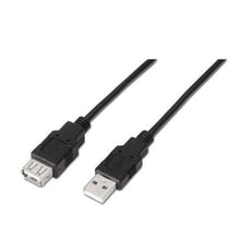 --Cable Alargador USB 2.0 Aisens A101-0015/ USB Macho - USB Hembra/ Hasta 2.5W/ 60Mbps/ 1m/ Negro-
