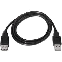 -1-Cable Alargador USB 2.0 Aisens A101-0016/ USB Macho - USB Hembra/ Hasta 2.5W/ 60Mbps/ 1.8m/ Negro-1