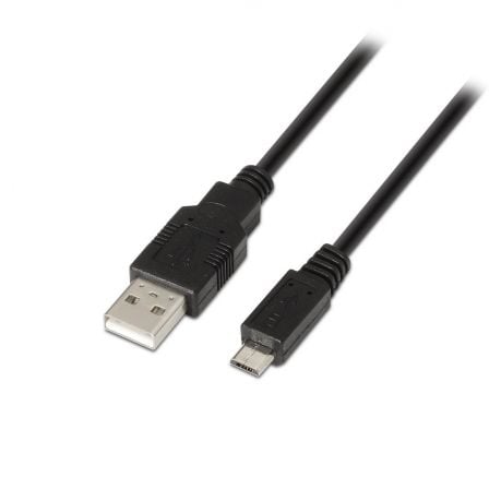 --Cable USB 2.0 Aisens A101-0029/ USB Macho - MicroUSB Macho/ 3m/ Negro-