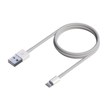 --Cable USB 2.0 Lightning Aisens A102-0542/ USB Macho - Lightning Macho/ 50cm/ Blanco-