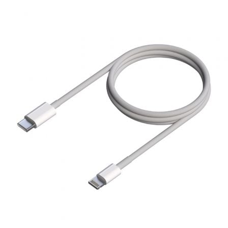 --Cable USB 2.0 Tipo-C Lightning Aisens A102-0543/ USB Tipo-C Macho - Lightning Macho/ 50cm/ Blanco-
