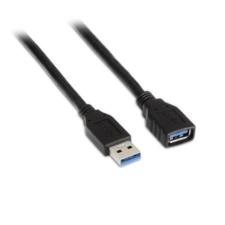 --Cable Alargador USB 3.0 Aisens A105-0041/ USB Macho - USB Hembra/ Hasta 9W/ 625Mbps/ 1m/ Negro-