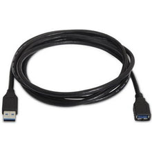 -1-Cable Alargador USB 3.0 Aisens A105-0041/ USB Macho - USB Hembra/ Hasta 9W/ 625Mbps/ 1m/ Negro-1