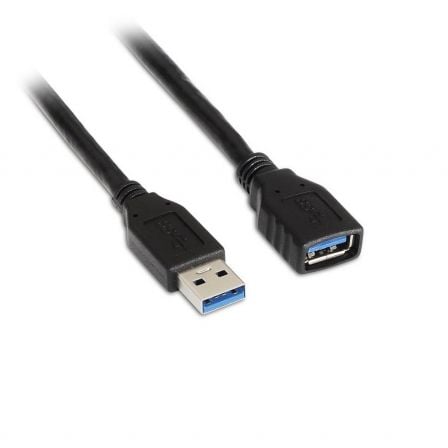 --Cable Alargador USB 3.0 Aisens A105-0042/ USB Macho - USB Hembra/ Hasta 9W/ 625Mbps/ 2m/ Negro-
