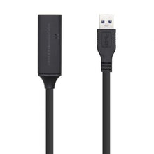 --Cable Alargador USB 3.0 con Amplificador Aisens A105-0408/ USB Macho - USB Hembra/ Hasta 9W/ 625Mbps/ 10m/ Negro-