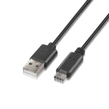 --Cable USB 2.0 Tipo-C Aisens A107-0052/ USB Tipo-C Macho - USB Macho/ 480Mbps/ 2m/ Negro-