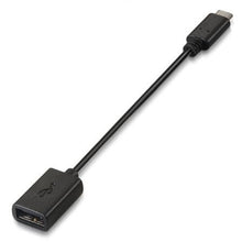 --Cable USB 2.0 Aisens A107-0059/ USB Tipo-C Macho - USB Hembra/ 480Mbps/ 15cm/ Negro-