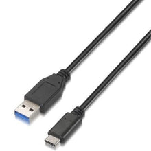 --Cable USB 3.1 Tipo-C Aisens A107-0060/ USB Tipo-C Macho - USB Macho/ 10Gbps/ 1m/ Negro-