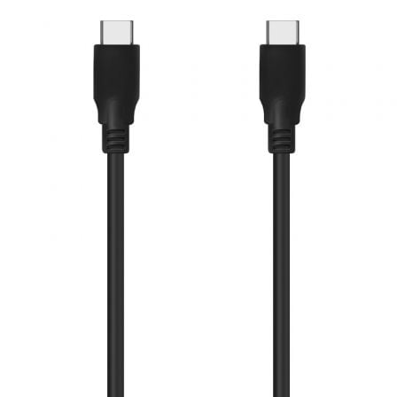 --Cable USB 3.2 Tipo-C Aisens A107-0701 20GBPS 5A 100W/ USB Tipo-C Macho - USB Tipo-C Macho/ Hasta 100W/ 20Gbps/ 60cm/ Negro-