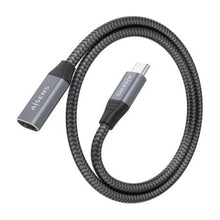 -1-Cable Alargador USB 3.2 Aisens A107-0760/ USB Tipo-C Macho - USB Tipo-C Hembra/ Hasta 100W/ 20Gbps/ 50cm/ Gris-1
