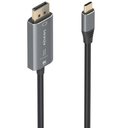 --Cable Conversor Aisens A109-0880/ USB Tipo-C Macho - DisplayPort Macho/ 1.8m/ Negro-