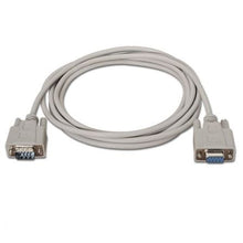-1-Cable Serie RS232 Aisens A112-0065/ DB9 Macho - DB9 Hembra/ Hasta 0.15W/ 1.6Mbps/ 1.8m/ Beige-1