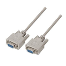 --Cable Serie NULL Modem Aisens A112-0067/ DB9 Hembra - DB9 Hembra/ Hasta 0.15W/ 1.6Mbps/ 1.8m/ Beige-