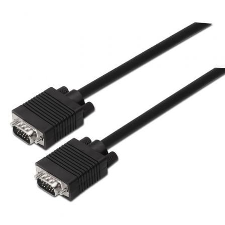--Cable SVGA Aisens A113-0069/ VGA Macho - VGA Macho/ Hasta 3W/ 10Mbps/ 3m/ Negro-