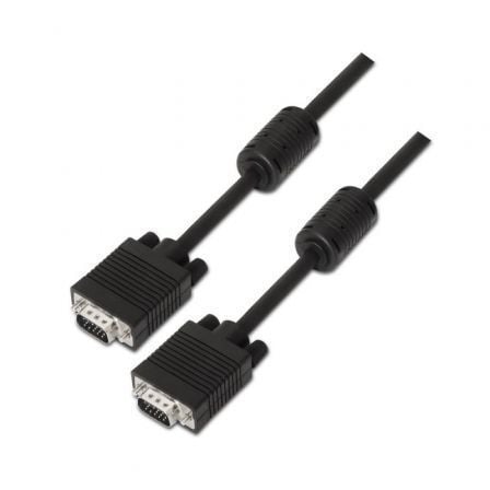 --Cable SVGA Aisens A113-0071/ VGA Macho - VGA Macho/ Hasta 3W/ 10Mbps/ 1.8m/ Negro-