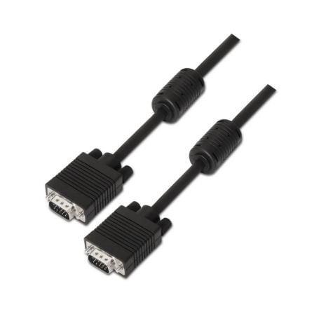 --Cable SVGA Aisens A113-0074/ HDB15 Macho - HDB15 Macho/ Hasta 3W/ 10Mbps/ 10m/ Negro-