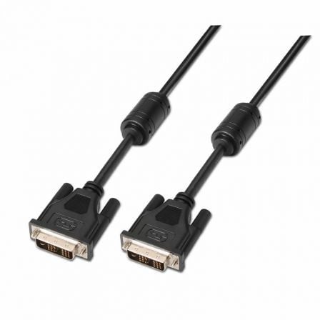 --Cable DVI Aisens A117-0086/ DVI-D Macho - DVI-D Macho/ Hasta 3W/ 10Mbps/ 1.8m/ Negro-