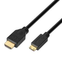 --Cable HDMI Aisens A119-0114/ HDMI Macho - Mini HDMI Macho/ Hasta 10W/ 720Mbps/ 1.8m/ Negro-
