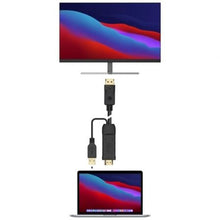 -3-Cable Conversor Aisens A122-0641/ HDMI Macho - DisplayPort Macho + USB Macho/ Hasta 10W/ 2250Mbps/ 10cm + 1.8m/ Negro-3